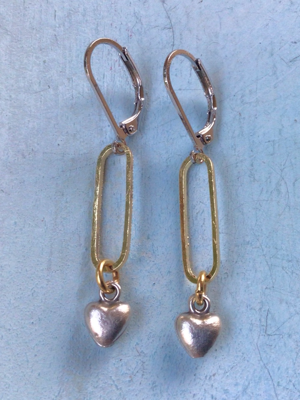 Sundance Charm Link Earrings Sterling Silver Gold Plated / Filled